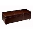 Espresso Leather Storage Bench By Wholesale Interiors