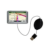 Retractable USB Cable for the Garmin Nuvi 850 with Power Hot Sync and Charge capabilities - Gomadic Brand w/ TipExchange Technology