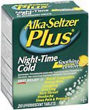Search : Alka-Seltzer Plus Tablets Night Time Cold Medicine - 20 Ea (3 pack)