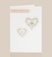 Hanging Hearts Wedding Day Card