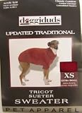 Vo-Toys Doggie Duds Updated Traditional Sweater Dark Red XSmall