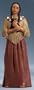 St. Kateri Tekakwitha Patron Saint Statue - 3.5" - Ceramic Painted