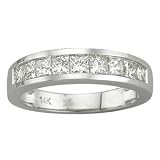 14k White Gold Princess-Cut Diamond Channel-Set Wedding / Anniversary Ring (H-I/SI 0.33ctw)