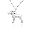 Classy Dog Pewter Pendant Chain Necklace, Multiple Chain Lengths