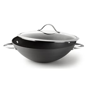 Click here to buy Calphalon Contemporary Nonstick 12-Inch Asian Wok with Glass Lid by Calphalon.