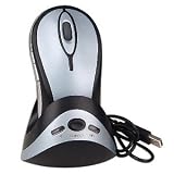 5D Wireless Rechargeable Optical Scroll Mouse (Silver/Black)
