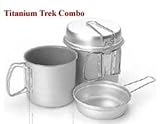 Snow Peak 2-Person Trek Combo Titanium Cookware Set (Titanium) - One Size