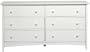Hawthorne 59"w Six drawer Dresser, 32"Hx59"W, WHITE