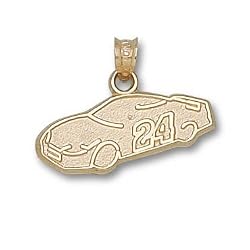 Driver Number 24 Car Charm/Pendant -14K/10K, Stainless Steel or Gold Plated