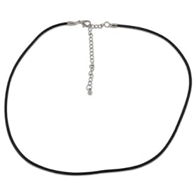 Versatile 18 Inch Black Leather Pendant Cord