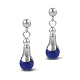 Lapis Squash Blossom Earrings