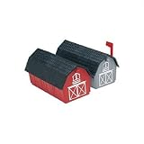 Flambeau 6533ME Mailbox Red Barn With Black Roof, 21-Inch by 12-Inch by 11-3/4-Inch