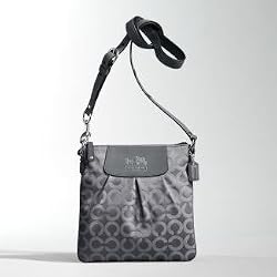 Coach Op Art Madison Crossbody Messenger Bag Swing Pack 41992 Graphite