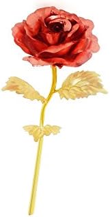 Charites® 24k Golden Rose Flowers - "Love Will Never Fade" - 9 Inches with Gift Wrap Best Gift for the Valentine's Day, Lover's Day, Mother's Day, Birthday, Wedding Ceremony