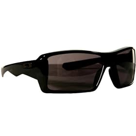 Oakley Eyepatch Sunglasses Polished Black / Warm Grey 03-570, 64