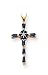 14k Diamond & Sapphire Cross Pendant