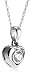 10k White Gold Diamond Heart Pendant (1/8 cttw, H-I Color, I2-I3 Clarity)