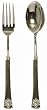 Decorative Salad Servers with Fleur De Lis Handles