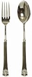 Decorative Salad Servers with Fleur De Lis Handles