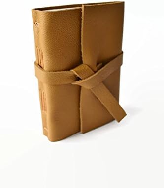 Lined Leather Journal Personalized, Travel Notebook, Lined Diary, Small Journal for writing, Personalized Leather Gift, Small Caramel Brown Leather Notebook with Personalization 4x6