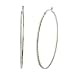 Sterling Silver Oval Hoop Earrings (1.3