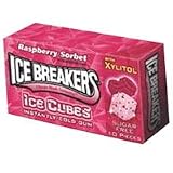  : Ice Breakers Ice Cubes Instantly Cold Gum with Xylitol, Raspberry Sorbet – 0.81 Oz, 8 ea