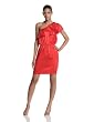 HALSTON HERITAGE Women's One Shoulder Ruffle Dress