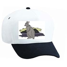 White Cap with australia, rock, kangaroo, gray, wallaby