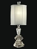Dale Tiffany GA80248 Crystal Accent Lamp, Brushed Nickel and Fabric Shade