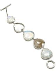 Coralia Leets Jewelry Design Sterling Silver 5 Stone Shades of Blue Bracelet