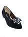 BEVERLY FELDMAN Neat Velvet Flat in Black