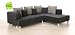Jetzt zuschlagen! Ecksofa, Schlafsofa Springs, Liegefläche, Bettkasten, Federkern, Microfaser schwarz