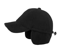 SNOW STOP-3 - Funktionscap mit Ohrenschutz Basecap mit Fleece und Ohrenklappen Wintersport Cap Funktionscaps Basecaps Wintercaps Winterm&uuml;tze Skim&uuml;tze Snowboardm&uuml;tze Caps M&uuml;tze M&uuml;tzen schwarz navy