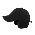 SNOW STOP-5 - Funktionscap mit Ohrenschutz Basecap mit Fleece und Ohrenklappen Wintersport Cap Funktionscaps Basecaps Wintercaps Winterm�tze Skim�tze Snowboardm�tze Caps M�tze M�tzen schwarz navy