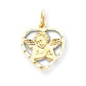 10k Angel Heart Pendant