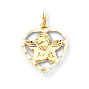 10k Angel Heart Pendant