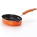 Rachael Ray Porcelain Enamel II Nonstick 9-Inch Oval Skillet with Pour Spout, Orange Gradient