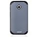 Fosmon HYBO-DUOC Slim Fit Dual-Layer Hybrid Case for Motorola Moto E (1st Gen, 2014) (Black/Dark Gray)
