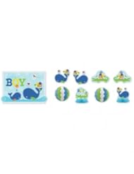 Ahoy Baby Room Decorating Kit Blue Boy Shower Birthday Supplies
