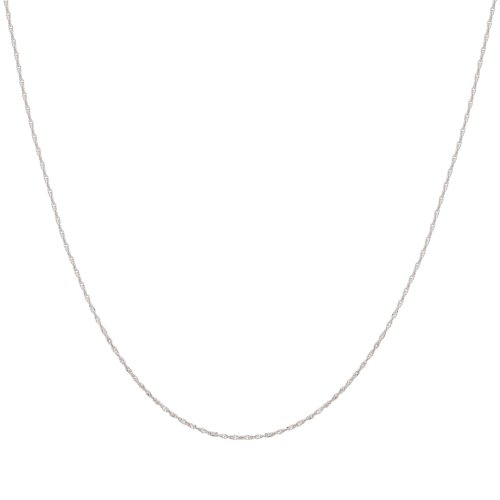Duragold 14k White Gold Solid Perfectina Chain Necklace (1.0mm), 16