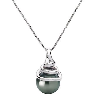 PearlsOnly Demetria Black 8.0-8.5mm AAA Tahitian 14k White Gold Cultured Pearl Pendant PearlsOnly Demetria Black 8.0-8.5mm AAA Tahitian 14k White Gold Cultured Pearl Pendant