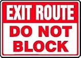 EXIT ROUTE DO NOT BLOCK 10