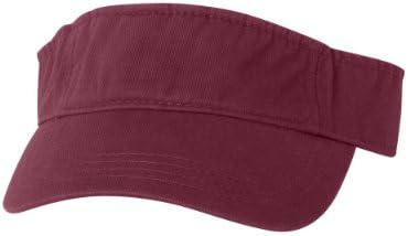 Valucap - Bio-Washed Visor - VC500 - Adjustable - Maroon