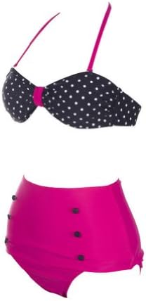 Fashion Cutest Retro Swimsuit Swimwear Vintage PIN up High Waist Bikini Set