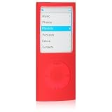 4th Gen Red Silicone Skin Case Cover & Neck Strap for the New Apple iPod Nano Nano-Chromatic 4th Generation 8gb 16gb