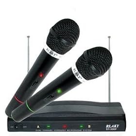 RLAKY ST-306F Twin Wireless Cordless DJ Karaoke Mic Public Address PA Microphone - See Picture for Compatibility