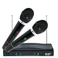 RLAKY ST-306F Twin Wireless Cordless DJ Karaoke Mic Public Address PA Microphone - See Picture for Compatibility