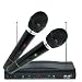 RLAKY ST-306F Twin Wireless Cordless DJ Karaoke Mic Public Address PA Microphone - See Picture for Compatibility