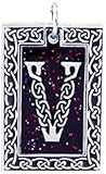 Celtic Letter "V" Pewter Pendant Necklace