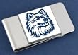 University of Connecticut Pewter Money Clip UCONN NCAA
